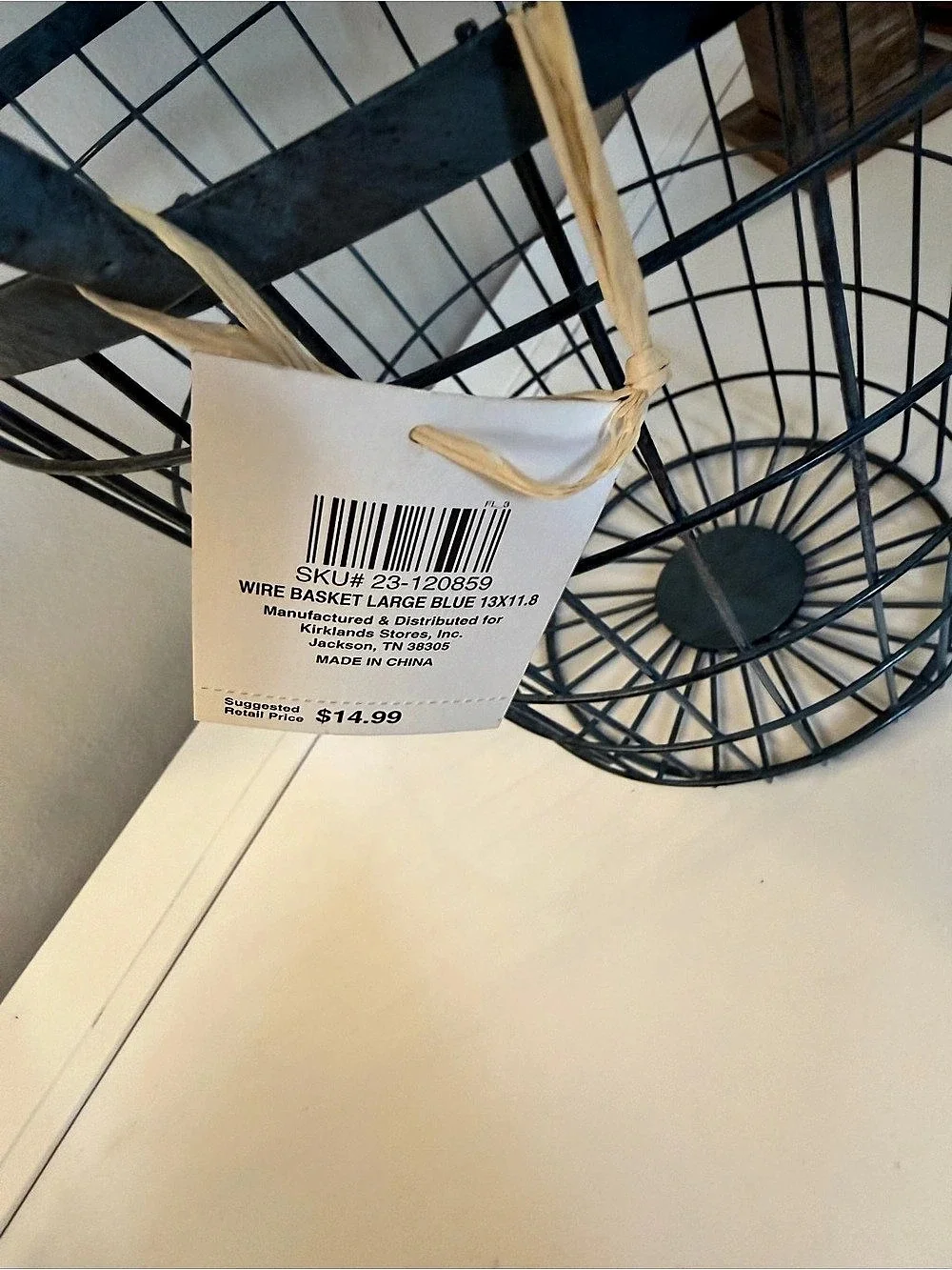 Wire Basket Large Blossom NWT